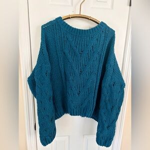 Anthropologie Moth Chunky Cable Knit Sweater